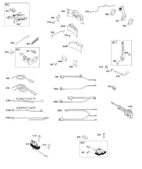 B - Generatore, freni, elementi di comando, molla regolatore, accensione B&S - 10 €¦ 100602-0161-H8 brand Stihl